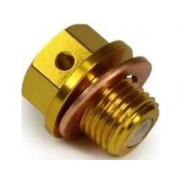 Magnetisk Oliebundprop guld M12-1,25 x 10mm incl kobber pakning Suzuki