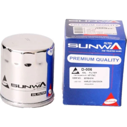 SUNWA oliefilter HF-174C / D-006 CHROMHarley Davidson V-Rod Yamaha XP530 T-Max YFM550 FWA FGD Griz