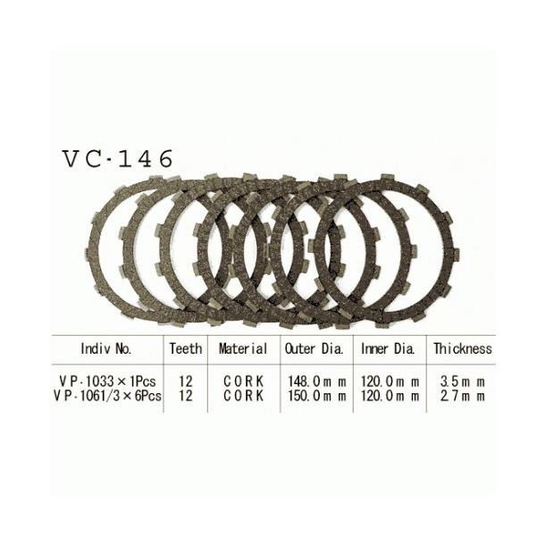 Koblingsplader VESRAH VC-146 CB500K3 CB550F CX500