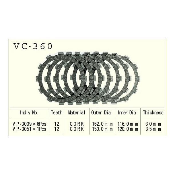 Koblingsplader VC-360 VZ800 VX800 VL1400 SV650