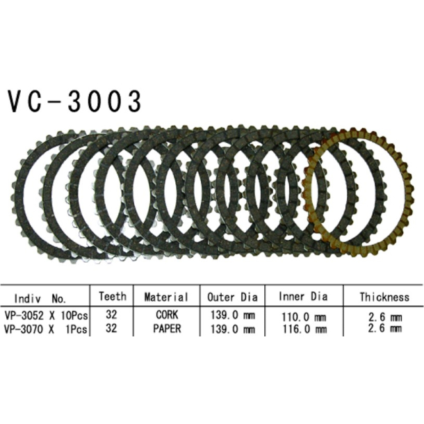 VESRAH VC-3003 Koblingsplader SUZUKI RF900 GSXR1100W