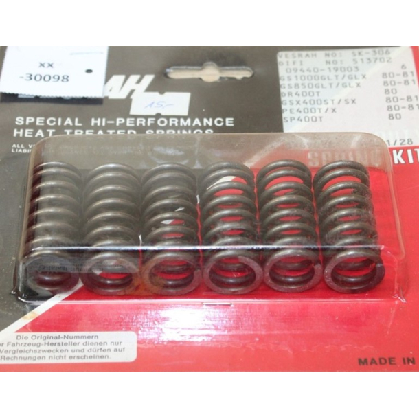 VESRAH SK-306 Forst�rkede Koblingsfjedre 6 stk.�Honda�Kawasaki�Suzuki