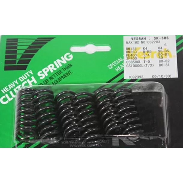 VESRAH SK-306 Forst�rkede Koblingsfjedre 6 stk.�Honda�Kawasaki�Suzuki