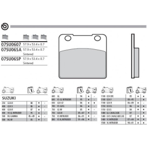 Suzuki GSX Brembo Front Bremseklodser Carbon Ceramic Road Compound 07su06
