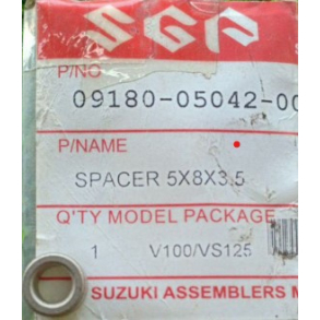 SUZUKI 0918005042 09180-05042 SPACER(5X8.2X3.5) AH100 AN125 LT-Z50