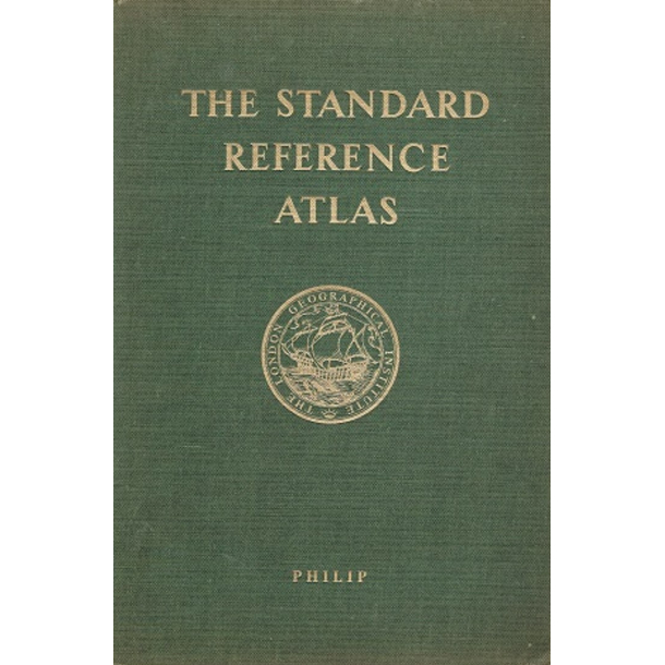 BRUGT RIMELIG STAND The Standard Reference Atlas - George Philip - Publisher George Philip &amp; Son Limited 1956 1. oplag 1. udgave Hardback