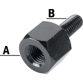 Forskruning til spejl MIRROR ADAPTER A10MM B8MMLinks sort Yamaha