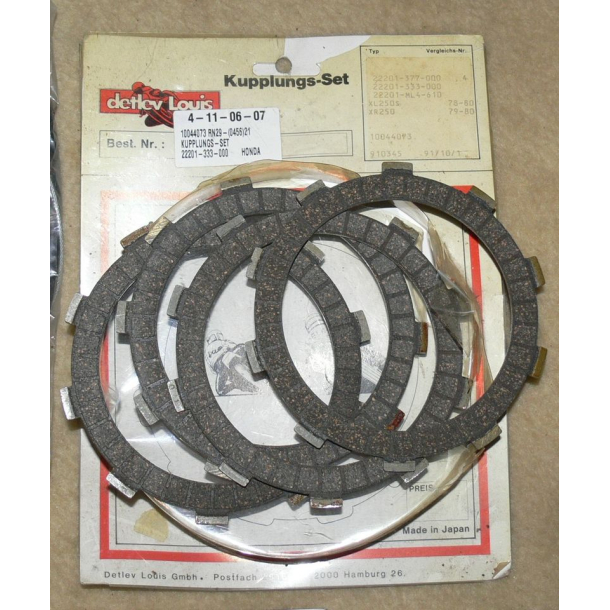 LOUIS Koblingsplader Honda XL250S 78-80 XR250 79-80 22201-377-000