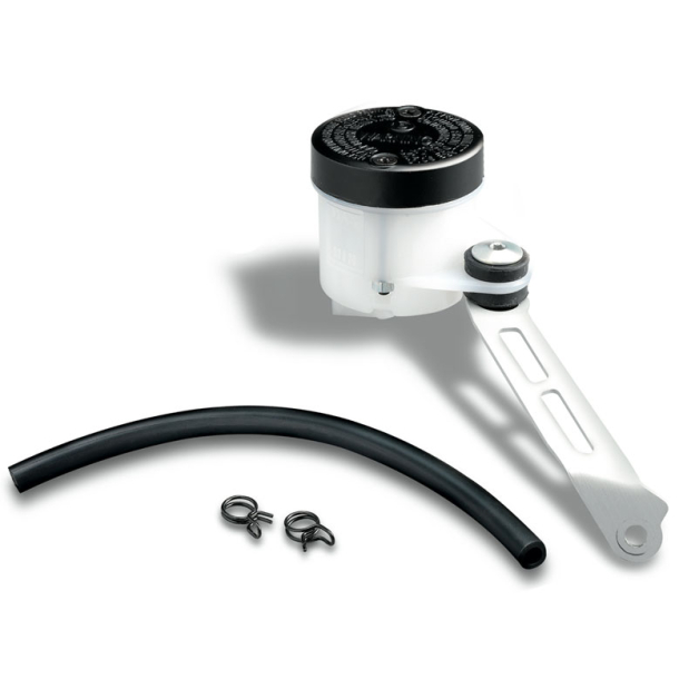 Brembo Bracket + Reservoir Mounting Kit for Brembo RCS Brake Master Cylinder, White 45cc reservoir 