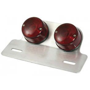 Baglygte m/nr.pl. holder 62-21570 Original Twin Round Universal Rear Light