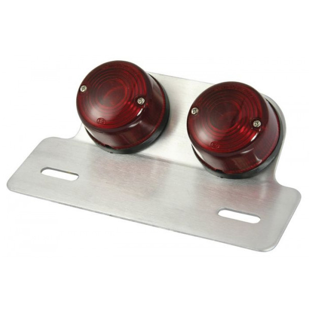 Baglygte m/nr.pl. holder 62-21570 Original Twin Round Universal Rear Light