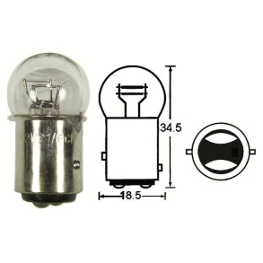 Prer til baglygte 12V21/5W SMALL BULB (BAY15D) 12V21/5W - LILLE GLAS HOVED