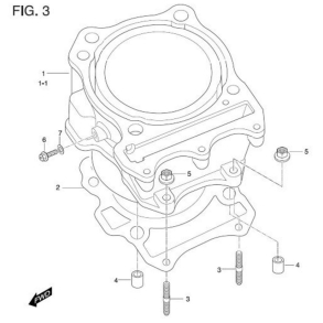 BUNDPAKNING HYOSUNG TE450 GASKET, CYLINDER BASE 11241HP8900