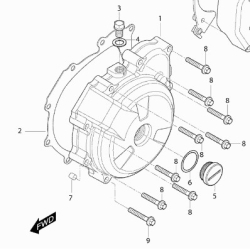 GENERATOR D�KSEL PAKNING HYOSUNG TE450 YL3114 GASKET, MAGNETO COVER TE450 ATV 11483HP8900