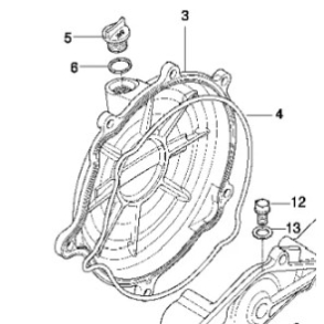 KOBLINGSDKSEL O-RING HYOSUNG TE450 O-RING,CLUTCH COVER OUTER 11482HP8900
