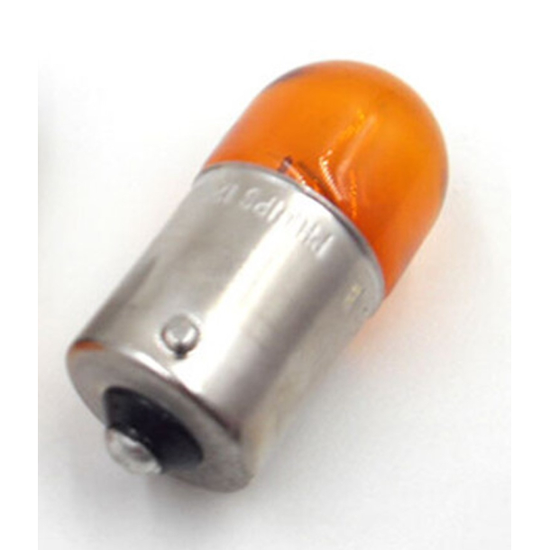 P�re 12V10W BAU15S ORANGE 12093 Blinklysp�re 12V 10W, RY10W, BAU15s 12V 10W BAU15S p�re orange 1 stk. asymmetriske stifter