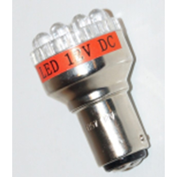 P�re baglygte LED - 12V21/5W R�D YG-00189-R LED/DIODE 12V21/5W BAY15d LED-p�re 12V