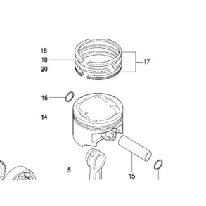HYOSUNG TE450 STEMPEL KOMPLET PISTON AND RING SET COMPLETE TE450 12110SP8900HPA