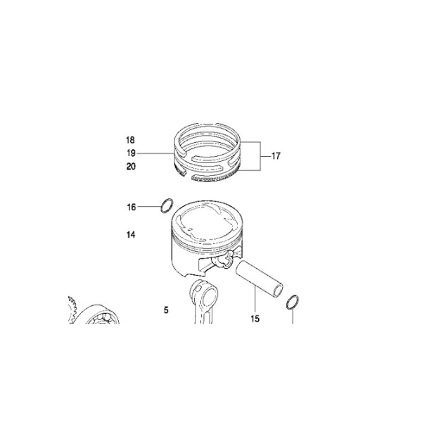 HYOSUNG TE450 STEMPEL KOMPLET PISTON AND RING SET COMPLETE TE450 12110SP8900HPA