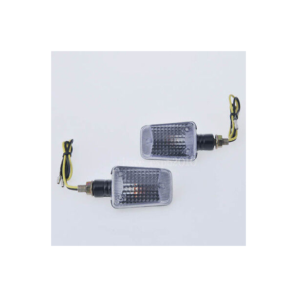 Mini Blinklys 2 stk Kort, Klar glas 61-75604 m. mrk pre