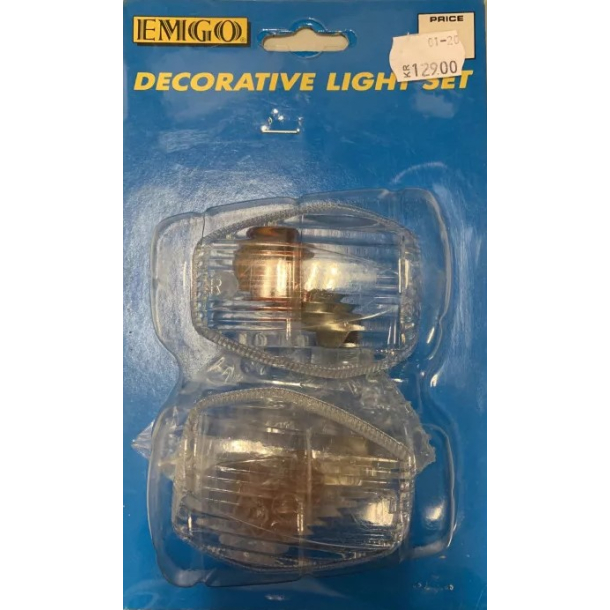 Klar blinklys glas m. pre 2 STK 59-21310 33652-MAT-E21 HONDA ANF125 CBR125/600/900/1000/1100 CB400/