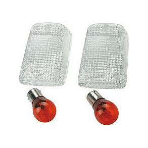 Klar blinklys glas m. pre 2 STK KAWA 85-06 EX/KL/KLR/ZR/ZX/ZXR/ZX-R