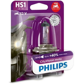  P�rer HS1 CITY VISION MOTO PHILIPS +40% (ORANGE) High beam bulb PHILIPS CityVision Moto 12636CTVBW HS1 12V 35/35W PX43t, Halogen