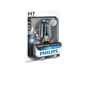 P�re 1 stk. �H7 BLUE VISION MOTO PHILIPS +30% (BL�) Philips 12972BVUBW Blue Vision Moto H7 Headlight, Pack of 1 4000 Kelvin 55 watts 12 volt PX26d (H7)
