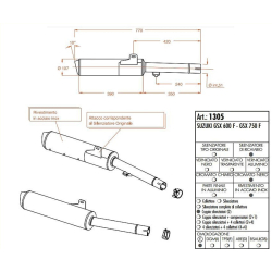 SITO 1305 lydpotter Silencers  SUZUKI GSX600F GSX750F 88-97