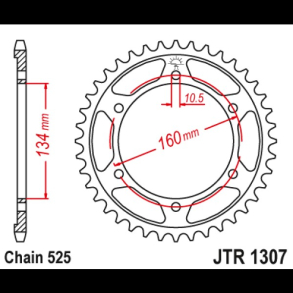 JT Bagkdehjul - JTR1307.45 Honda CBR600