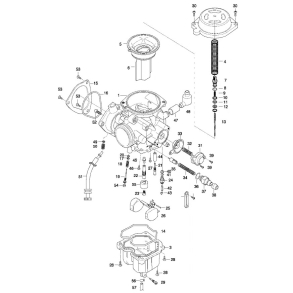 CARBURETOR ASS'Y TE450 COMPLETE HYOSUNG TE450 - KOMPLET KARBURATOR 13200HS89A0