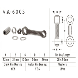 Plejlstangskit VESRAH VA-6003 Yamaha	WR250 YZ250 1982-1989