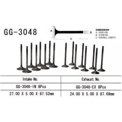 Indsugningsventil GG-3048-IN Valve,Intake SUZUKI 12911-17D00 12911-03F00 GSX750 GSX750F GSX-R750