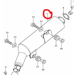 HYOSUNG TE450 LYDDMPER KROP BODY COMP,MUFF TE450 YL3199 HYOSUNG TE450 (NO/DB+CAP)