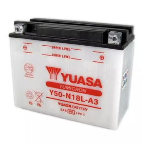 YUASA Batteri Y50-N18L-A BATTERI Y50-N18L-A YUASA 12V 20Ah Yuasa Yumicron Y50-N18L-A3 batteri - Y50-N18L-A3-DC