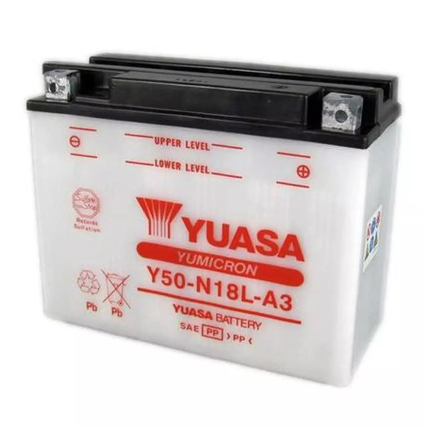 YUASA Batteri Y50-N18L-A BATTERI Y50-N18L-A YUASA 12V 20Ah Yuasa Yumicron Y50-N18L-A3 batteri - Y50-N18L-A3-DC