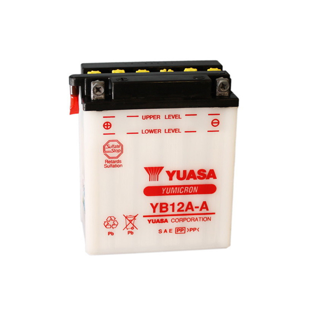 YUASA Batteri YB12A-A Benelli Ducati Honda Kawasaki Yamaha