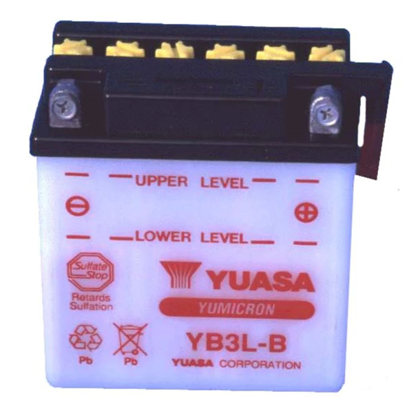 YUASA Batteri YB3L-B�Kawasaki KH125 YAMAHA DT80 DT125 DT200 RD80 XT250 XT500�YTM200 Tri-Moto