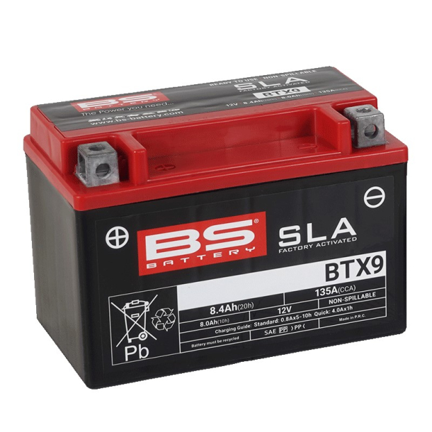 BS BATTERI BTX9-BS/YTX9-BS SLA RTU READY TO USE 12 volt 8Ah
