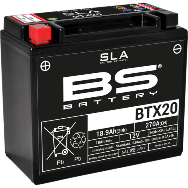BS BATTERI BTX20-BS/YTX20-BS SLA READY TO USE/EXTRA POWER
