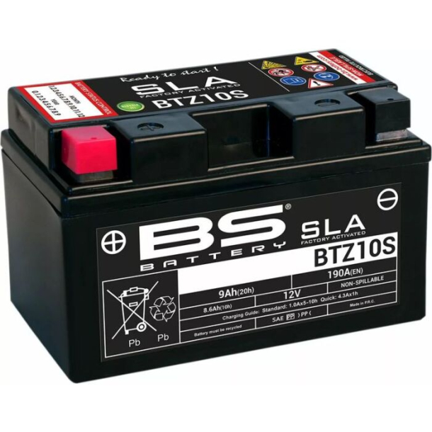 Batteri BS BTZ10S-BS (YTZ10-S) 12V 8,6 Ah