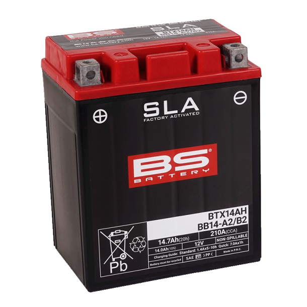 BS BATTERI SLA-MAX BTX14AH-BS YTX14AH-BS  BTX14AH-BS SLA-MAX RFU=Ready For Use