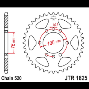 JT Bagkdehjul - JTR1825.48 48 tands 520 Suzuki