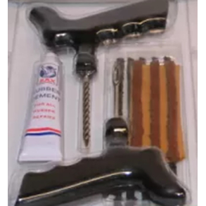 Lappe-grej, rep-kit EXTRA RADIAL D�K KOMPLET M/8 PLUGS, KNIV,LIM,RASP  Lappegrej/rep.sats./reparatur kit f. mc RacePro Tire Repair Kit