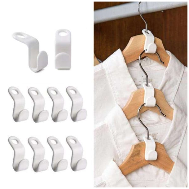 B�jlekroge til garderobe 10 stk.  � Pladsbesparende til garderoben