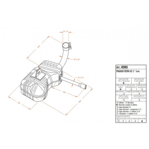 SITO 205 lydpotte Piaggo Vespa GS 3 GS4 160 180