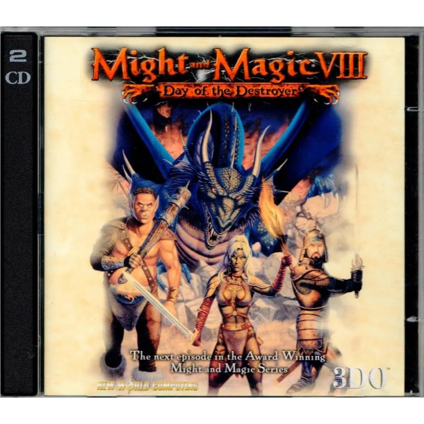 BRUGT SOM NYT Might &amp; Magic VIII: Day of the Destroyer PC CD-ROM 2 DISC CD-ROM