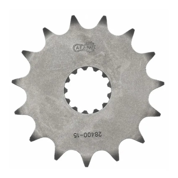 AFAM 28400-15 Fortandhjul FRONT SPROCKET STEEL 530, 15T 15 TANDS FRONT K�DEHJUL KAWASAKI�13144-1117 GPX600 GPZ600 SUZUKI GSF600 GSF650 GSF1200