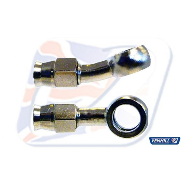 Banjo m.forlnget hals VENHIL - 20 grader 20gr. banjo til slangemon