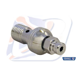 VENHIL 310125DC Banjobolt M10x1,25 m/udluftning CHROM BLEED SINGLE  10-1,25 mm enkelt